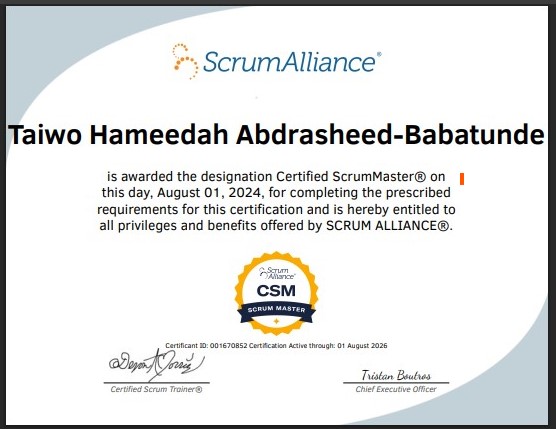 Certified ScrumMaster (CSM)